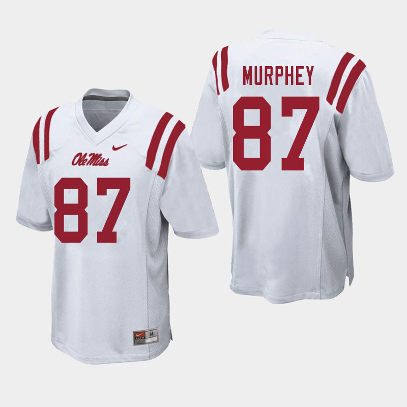 Men #87 Sam Murphey Ole Miss Rebels College Football Jerseys Sale-White